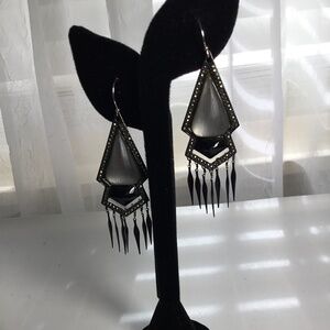Alexis Bittar Santa Fe Lucite and Rhodium Earrings
